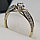 Золотое кольцо с бриллиантами 0.45Сt SI2/I, EX - Cut, фото 7