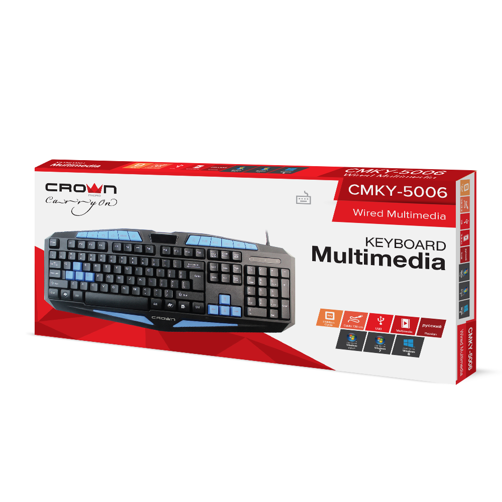 Клавиатура компьютерная игровая CROWN CMKY-5006 - фото 4 - id-p93746304