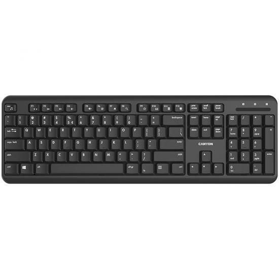 Wireless keyboard with Silent switches ,105 keys,black,Size 442*142*17.5mm,460g,RU layout