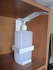 Локтевой дозатор диспенсер 1л с еврофлаконом санитайзер металлический, фото 2