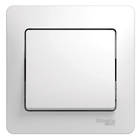 Выключатель 1-клавишный подсветка, схема 1, 10АХ, в сборе, Белый /GSL000112/