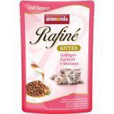 Animonda 100г Kitten коктейль из мяса домашней птицы и креветок Пауч для котят Rafine
