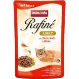 Animonda 100г Adult с индейкой, телятиной и сыром Пауч для взрослых кошек Rafine