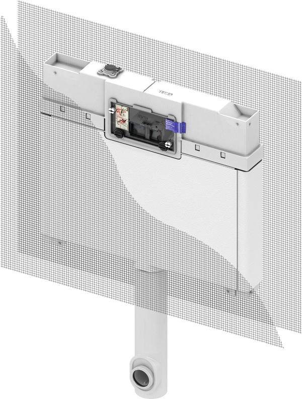 Сливной бачок TECEbox Octa, 8 см, для напольного унитаза, с арматурной сеткой, высота установки 1110 мм - фото 1 - id-p93762048