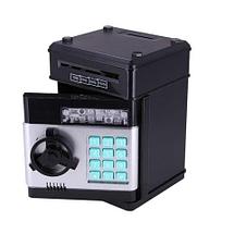 Копилка-сейф электронная с кодовым замком и купюроприемником Money Bank (Черный), фото 3