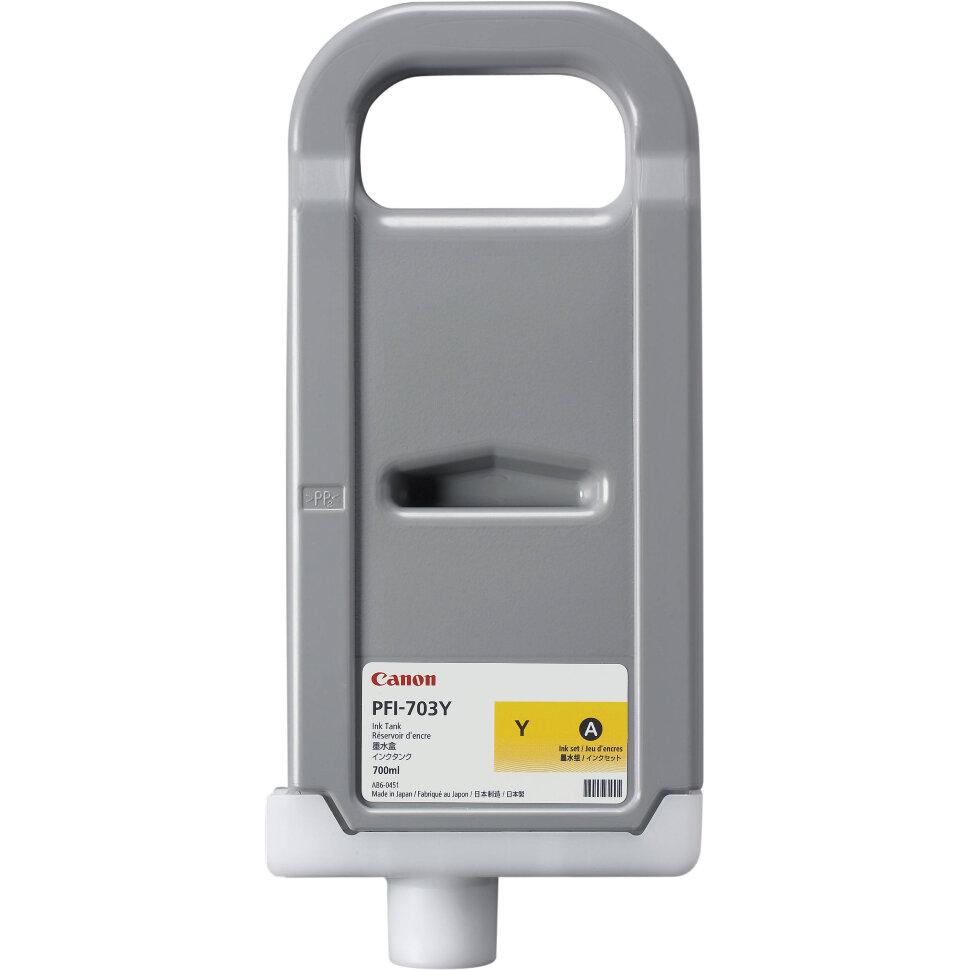 Картридж Canon Ink Tank PFI-703 Yellow для imagePROGRAF iPF810/iPF815/iPF820/iPF825 2966B001