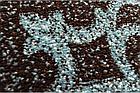 Бытовой ковролин FRISE KOLIBRI 11046/141 Чёрный с изурудн. орнаментом 4,0м, фото 2