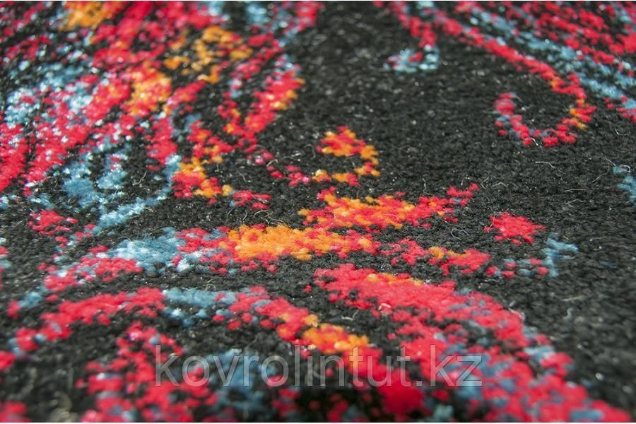 Бытовой ковролин FRISE KOLIBRI 11036/180 Чёрный с разноцветным орнаментом 4,0м - фото 2 - id-p93772093