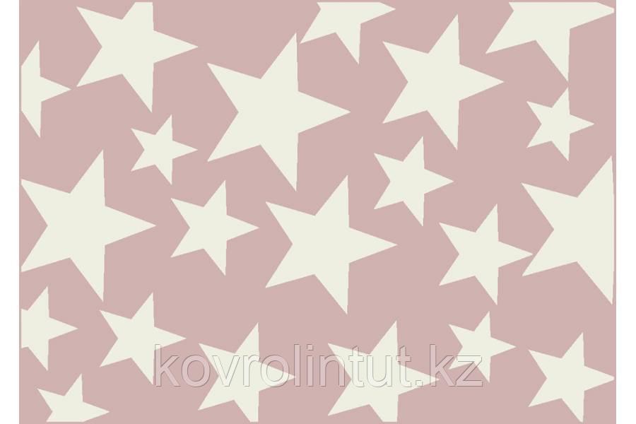 Ковёр  Украина DREAM 2,0х3,0  18003/121  Розовый голубые звёзды
