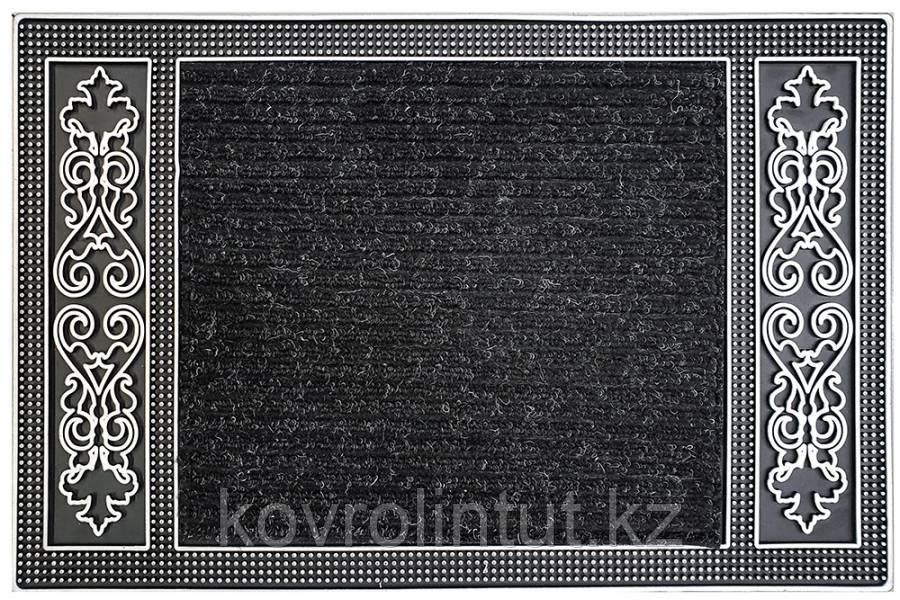 Коврик EHOME 5095 0,45м Х 0,70м Чёрный с резиновой каймой "орнамент" - фото 1 - id-p93773001