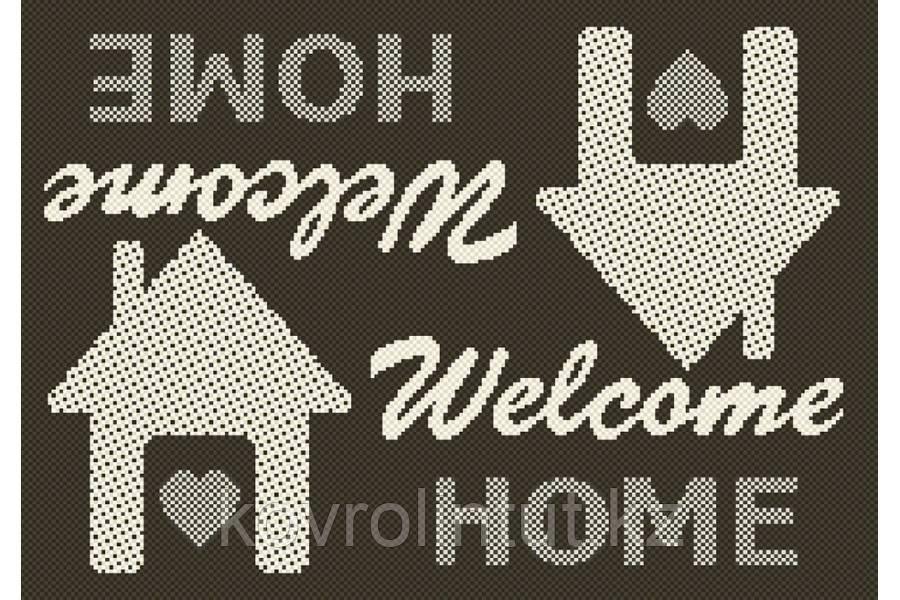 Коврик Украина FLEX циновка прямоугольный 19504/80 0,50х0,80 Серый HomeWELCOMEHome