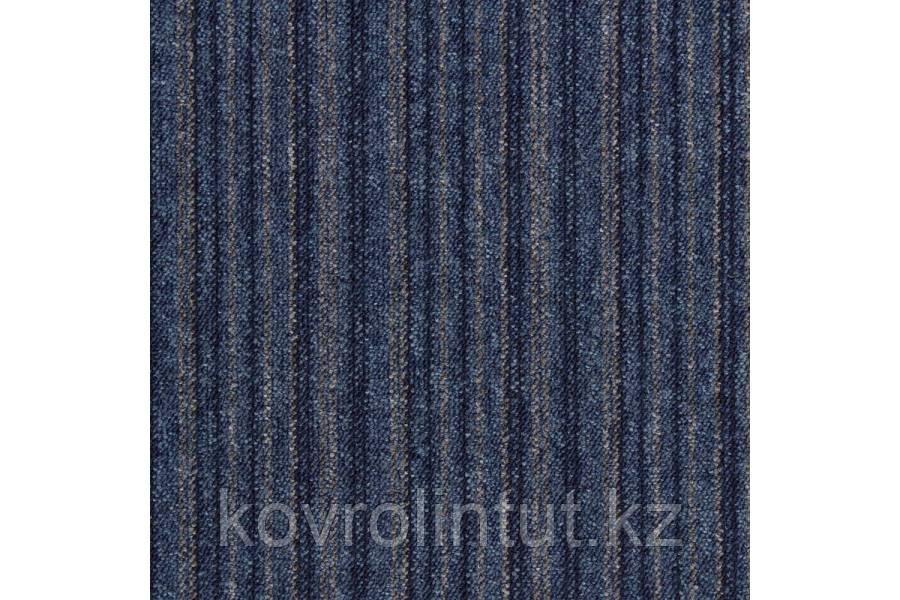 Ковровая плитка Betap Vienna 8458 (50х50) толщина 3,9 мм синяя линии (5,0 кв.м. -20 шт), М2 - фото 1 - id-p93773020