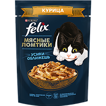 Felix, Феликс Мясные Ломтики с курицей в соусе для кошек, пауч*75гр.