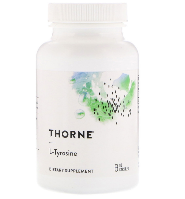 Thorne Research, L-тирозин, 90 капсул - фото 1 - id-p93774217