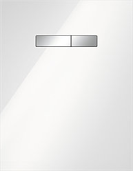 Стеклянная панель TECElux с механическим блоком управления, стекло белое, клавиши хром глянцевый