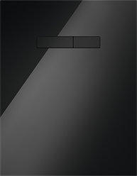 Стеклянная панель TECElux с механическим блоком управления, стекло черное, клавиши черные