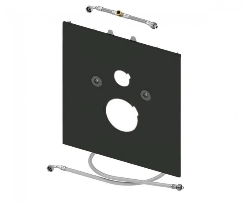 Стеклянная панель TECElux для установки унитазов-биде (Duravit и т. п.), нижняя, стекло черное - фото 1 - id-p93774234
