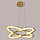 Современная светодиодная люстра на 4 ламп, цвет латунь, фото 2