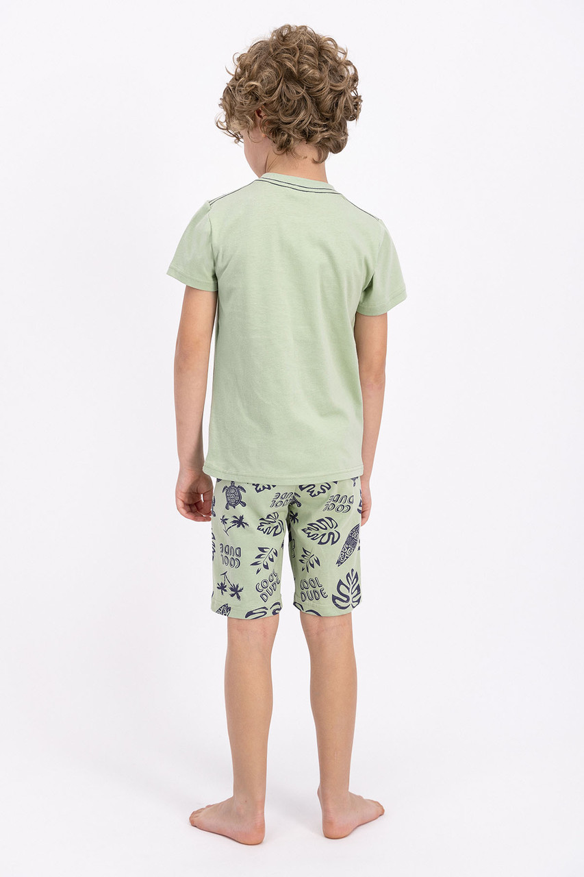 Пижама мальчиковая подростк 14-15 лет / 152-158 см, Ментоловый - фото 2 - id-p91659972