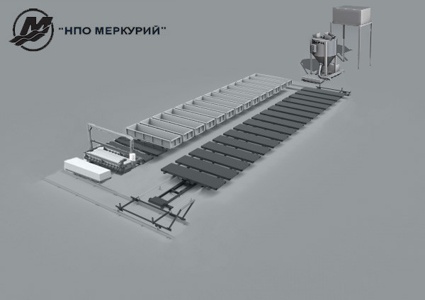 Линия для производства неавтоклавного газоблока конвейерного типа МРК-25К/РК производительностью 25м3 в сутки. - фото 1 - id-p93783324