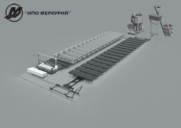 Линия для производства неавтоклавного газоблока конвейерного типа МРК-25К/СП/РК производ. 25м3 в сутки. - фото 1 - id-p93783456