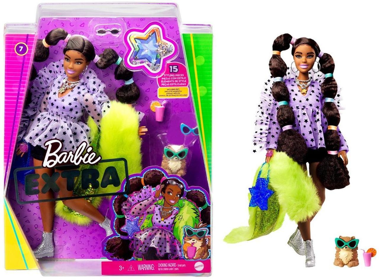 Barbie Экстра Модная Кукла с переплетенными резинками хвостиками №7, Барби - фото 5 - id-p93775201