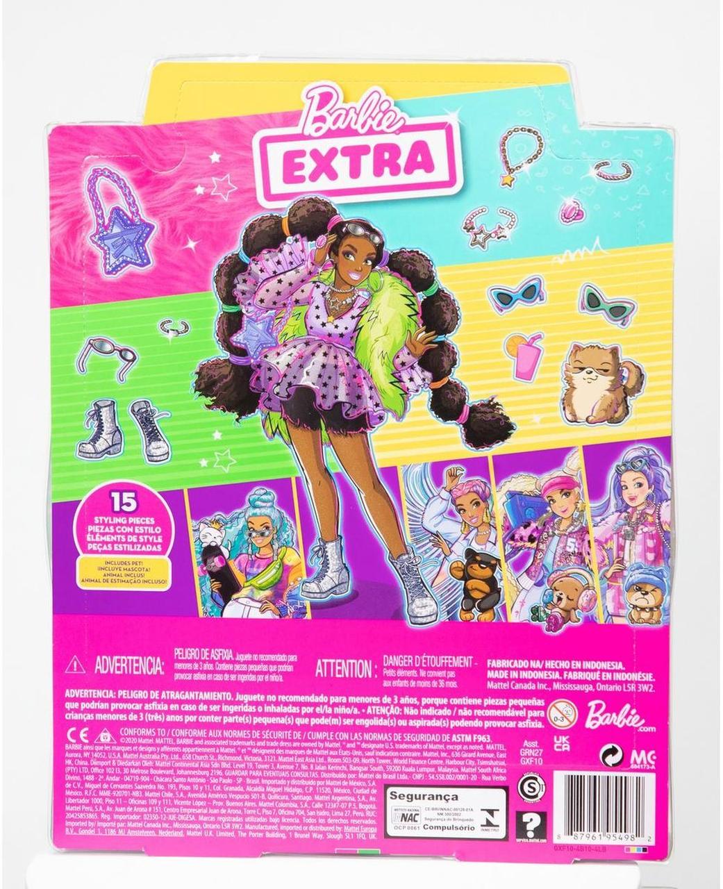 Barbie Экстра Модная Кукла с переплетенными резинками хвостиками №7, Барби - фото 4 - id-p93775201