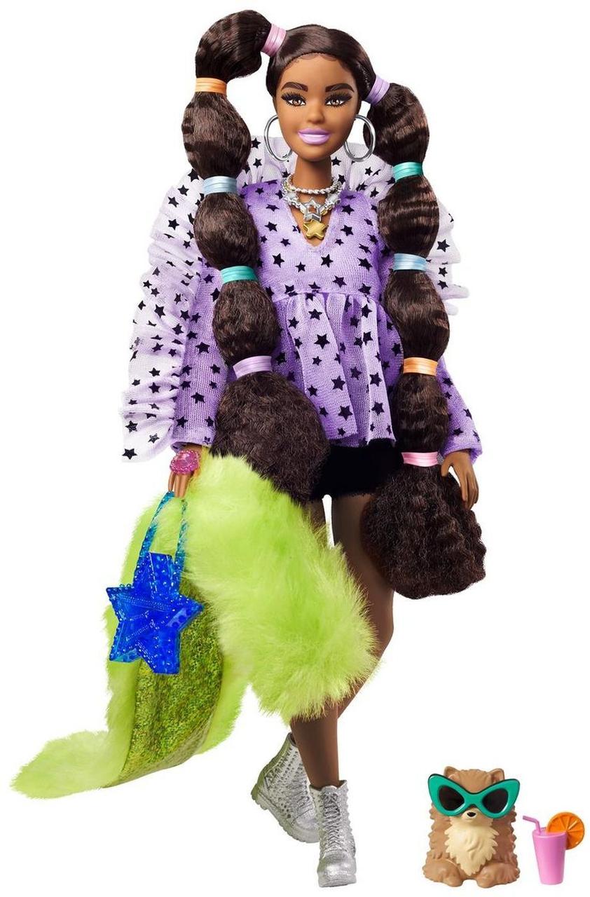 Barbie Экстра Модная Кукла с переплетенными резинками хвостиками №7, Барби - фото 1 - id-p93775201