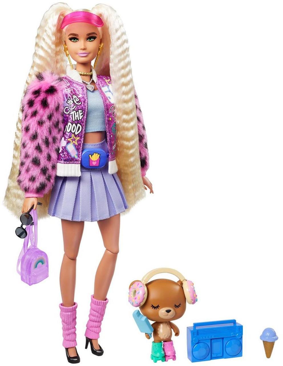 Barbie Экстра Модная Кукла Блондинка с хвостиками №8, Барби