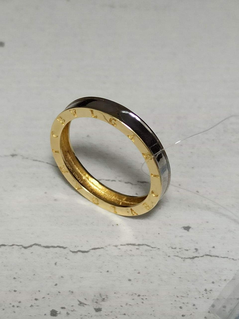 Золотое кольцо под Bulgari  / 18 размер