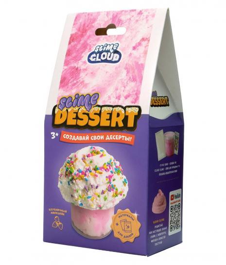 Slime Dessert Создай свои Воздушный Слайм Десерт Клубничный милкшейк, мини, 165 гр. - фото 1 - id-p93789377