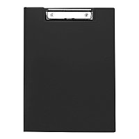 OfficeSpace А4 қысқышы бар планшет-папка, пластик, қара