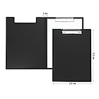 Папка-планшет с зажимом OfficeSpace А4, пластик, черный, фото 2