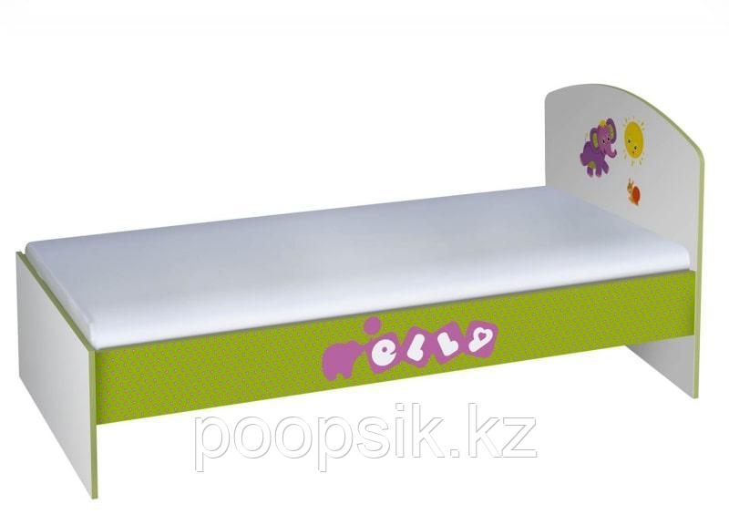 Кровать детская Polini kids Basic "Elly", (белый-зеленый) - фото 1 - id-p93802937