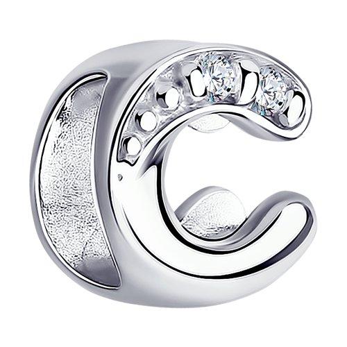 Подвеска из серебра с фианитами DIAMANT ( SOKOLOV ) 94-130-01298-1 покрыто родием