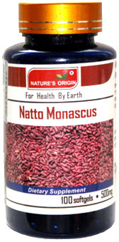 Natto Monascus - Капсулы с красным дрожжевым рисом, анти-тромботические 100 капсул