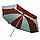 Зонт-тент складной пляжный торговый круглый диаметр 260 см красно белый, фото 4