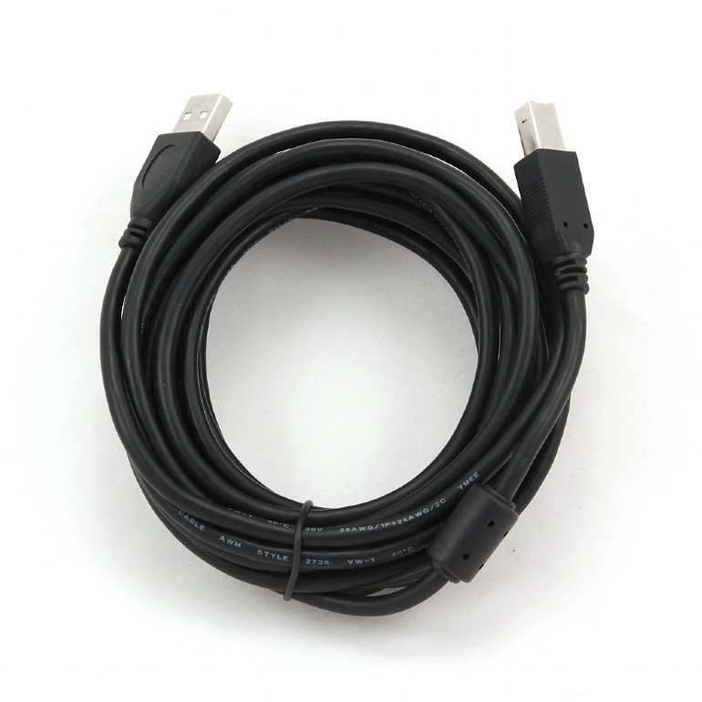 Кабель USB Type A-B, Cablexpert CCF-USB2-AMBM-15 черный - фото 3 - id-p93806488