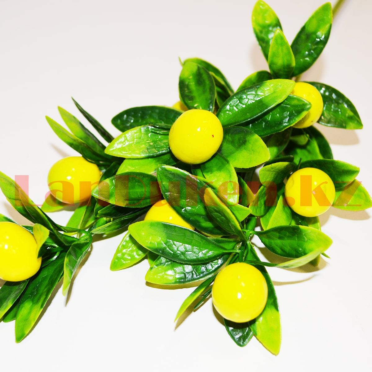 Ветка с фруктами лимоны (искусственная) 65 см - фото 3 - id-p93806521