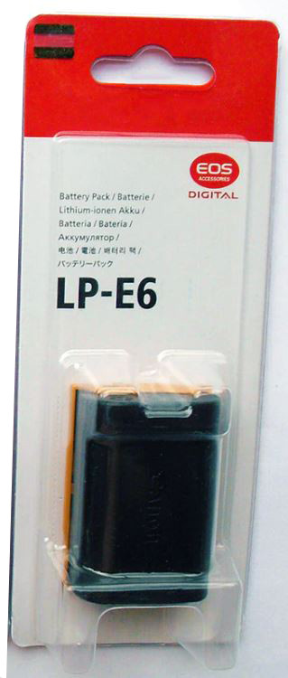 Аккумулятор Canon LP-E6 для Canon EOS R 5D Mark IV, 5D Mark III, 5D Mark II, 5DS, 5DSR, 6D, 5D, 7D, 5D Mark II - фото 1 - id-p3046160