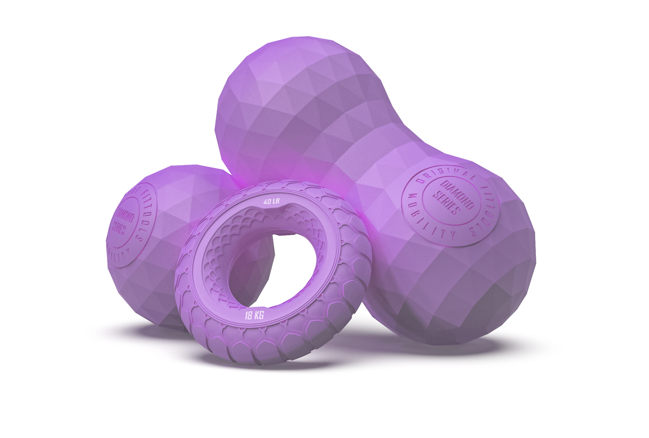 Набор из двух массажных мячей с кистевым эспандером пурпурныйFT-SM3ST-PP - фото 3 - id-p93812813