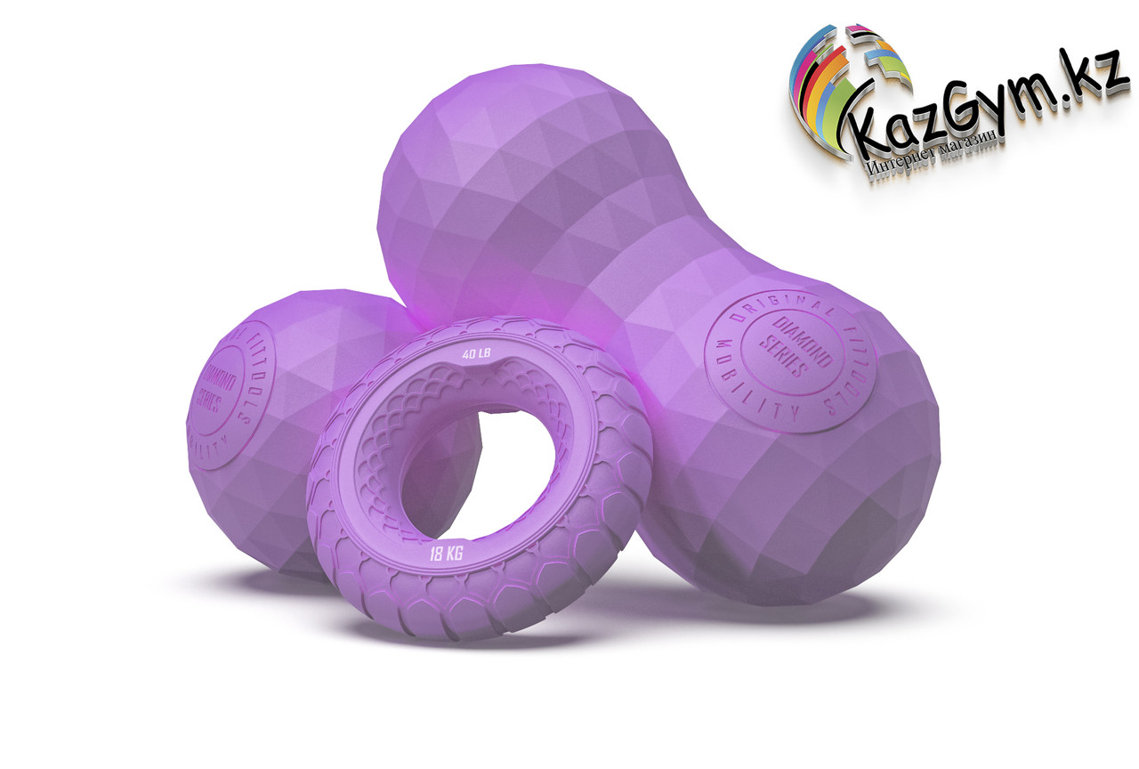 Набор из двух массажных мячей с кистевым эспандером пурпурныйFT-SM3ST-PP - фото 1 - id-p93812813