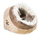 Trixie 41х30х50 см плюш, бежевый/коричневый Лежак  для кошек и мелких собак