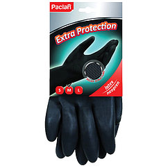 Перчатки неопреновые Paclan "Extra Protection", M, 1 пара, хозяйственные, х/б напыление