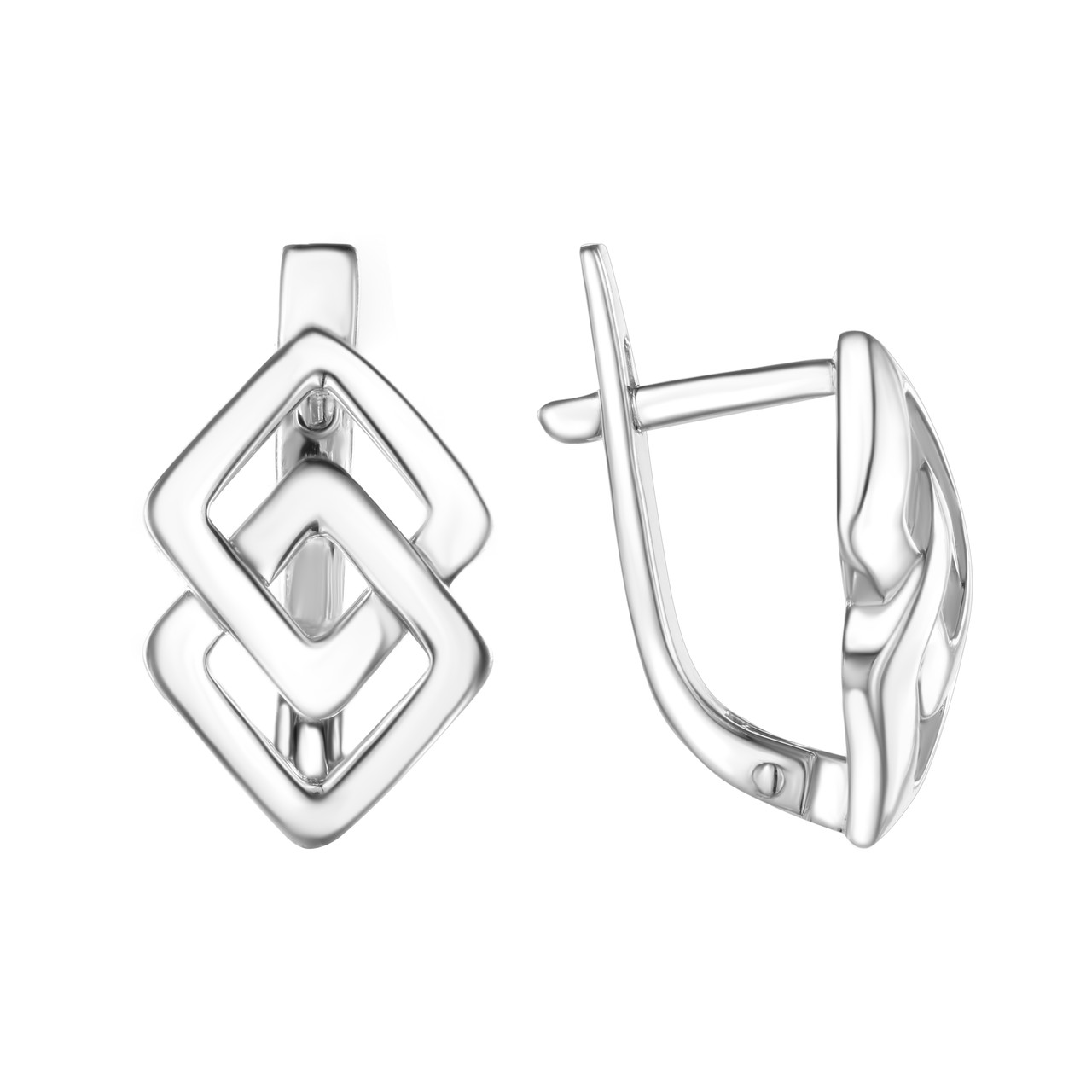 Серьги TEOSA , без вставок, с английским замком, геометрия 10220-0657-00