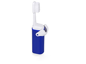 Складная зубная щетка Clean Box, синий/белый, фото 2