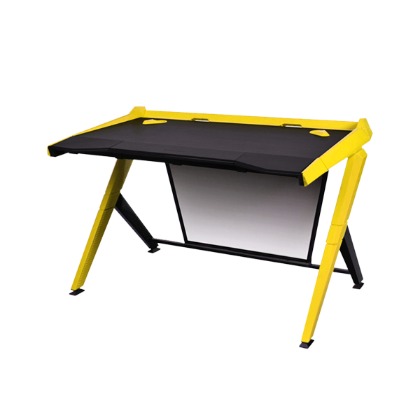 Стол для геймеров DXRacer GD/1000/NY, дерево, сталь, ABS пластик, 120х78.7х80 см, Black-Yellow