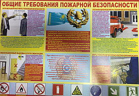 Общие требования к пожарной безопасности в РК. Плакат А3.