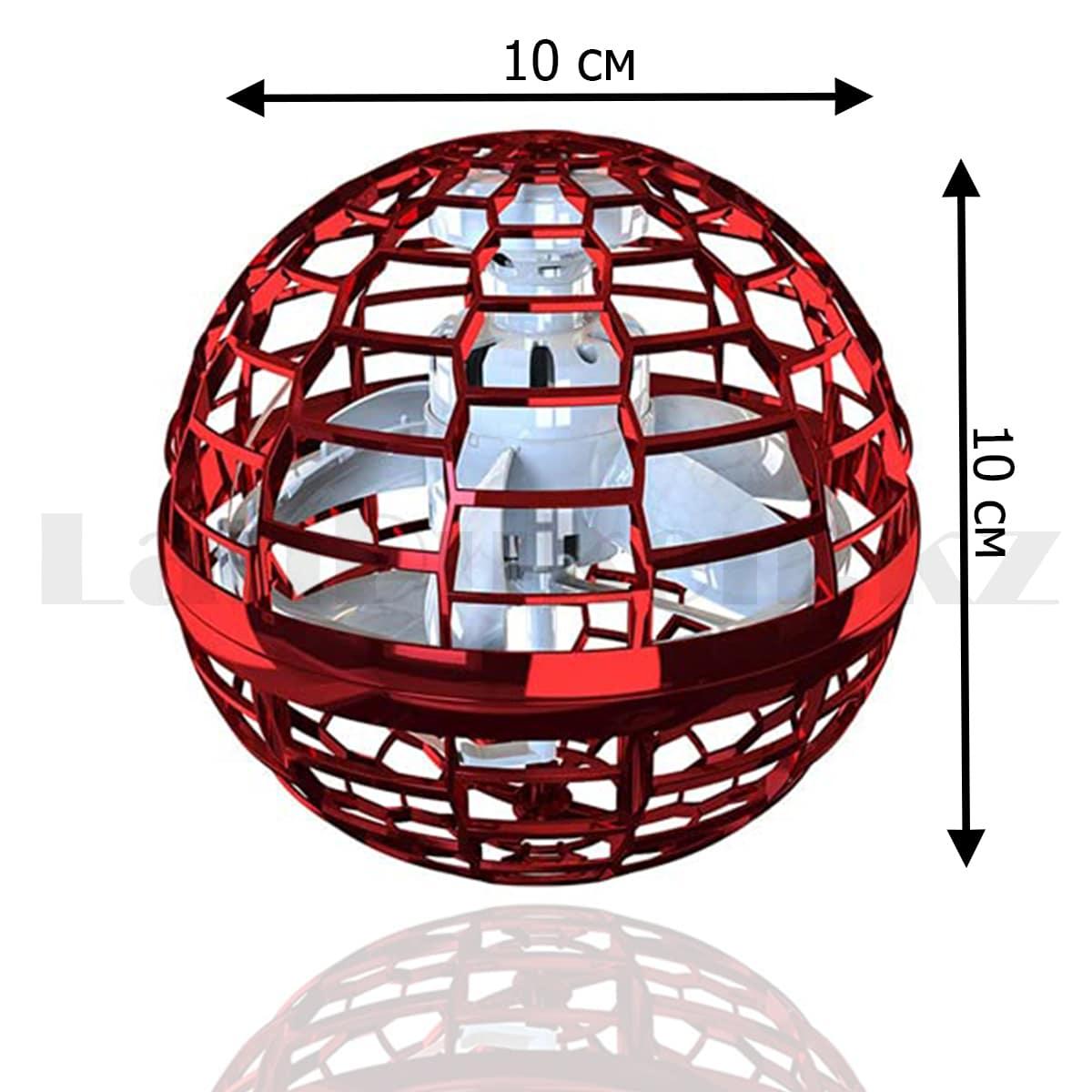Летающий спиннер шар бумеранг с led подсветкой и usb зарядкой Flying Spinner красный - фото 3 - id-p93852175