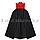 Накидка плащ Дракула с красным воротником для Хэллоуина 70 см черного цвета, фото 3